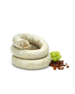 Witte pensen met rozijnen