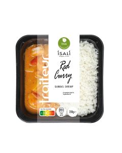 Gambas curry rouge + riz 4x350g