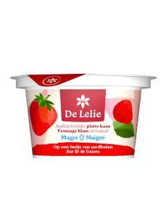 Platte kaas met aardbei 6x200g