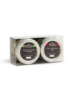 Duo blok foie gras eend/gans18x90g
